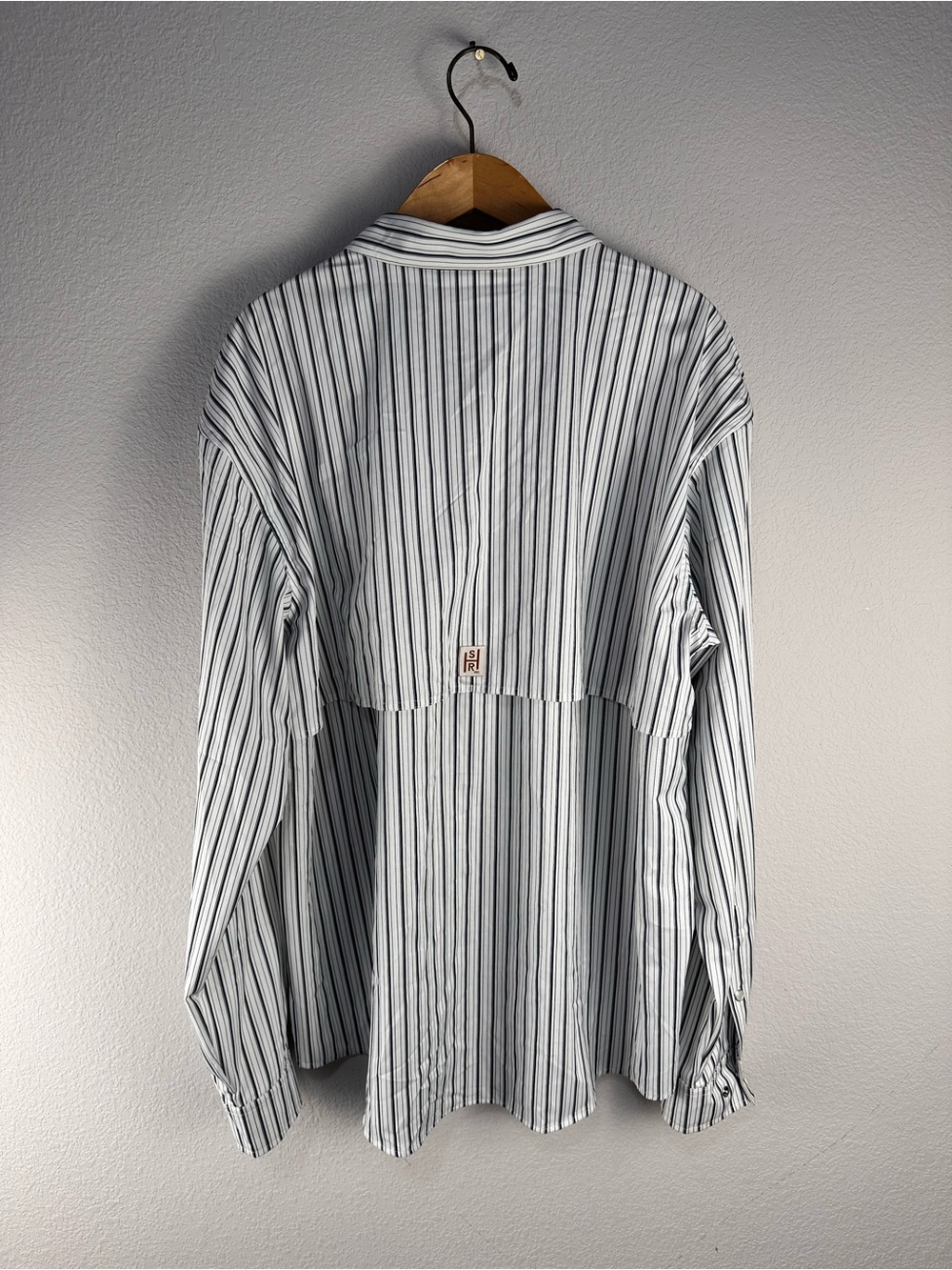 Sand Hill Ranch by NRS Black Striped Vented Snap Shirt Sz 2XL - Picture 6 of 9